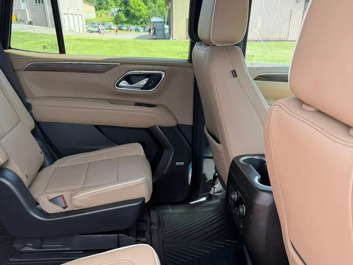 Chevrolet Tahoe rear seating area.